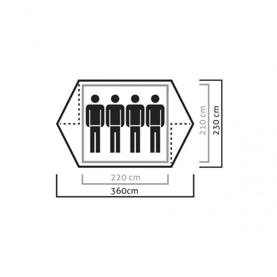 Cort 4 persoane Salewa Denali IV