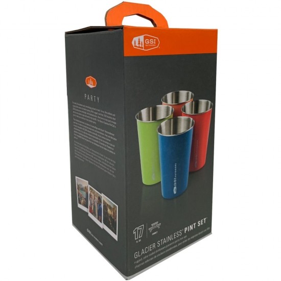 Set de pahare GSI Pint Set Glacier Stainless